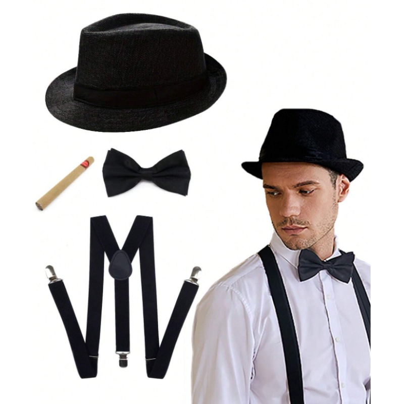 Musical Instrument Jazz - Conjunto de Fantasia de Gangster Masculino