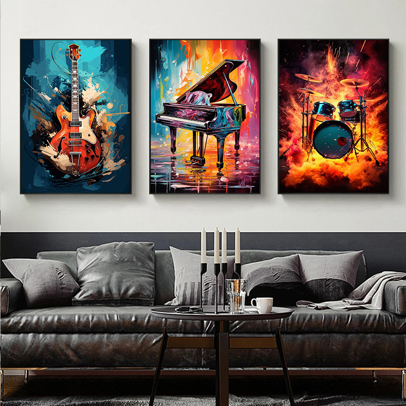Arte Abstrata Colorida Sem Mol - Musical Instrument Photo avaliação e preço